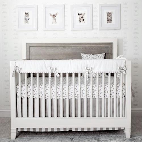 Gray Dalmatian Spots Baby Bedding Set Jack And Jill Boutique