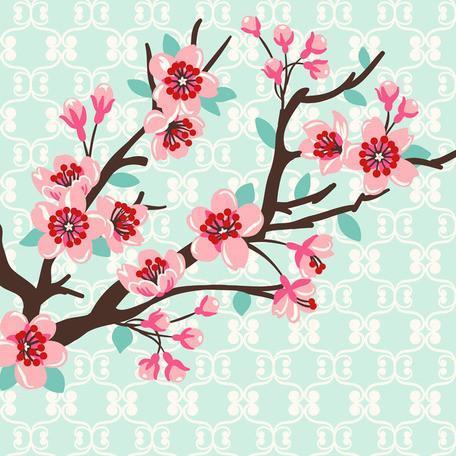 Cherry Blossom Branch Canvas Wall Art Jack And Jill Boutique