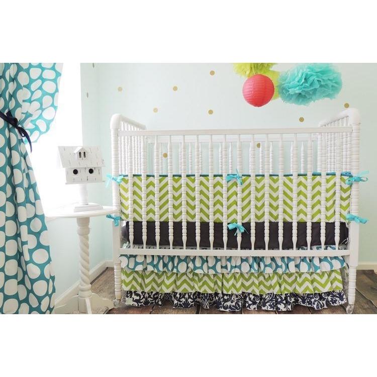 lime green baby bedding