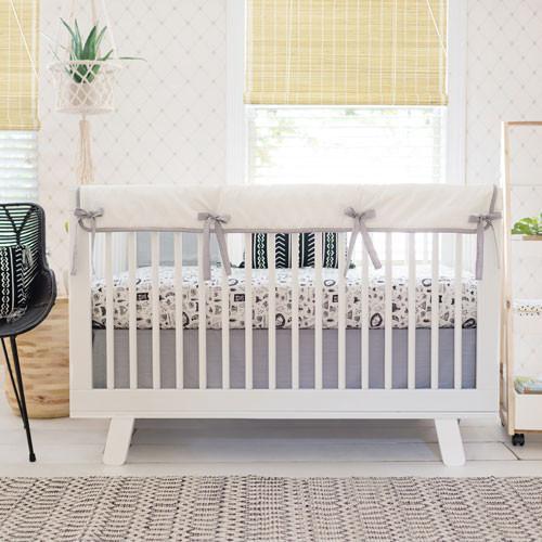 Crib Rail Cover Black And White Adventure Awaits Jack And Jill