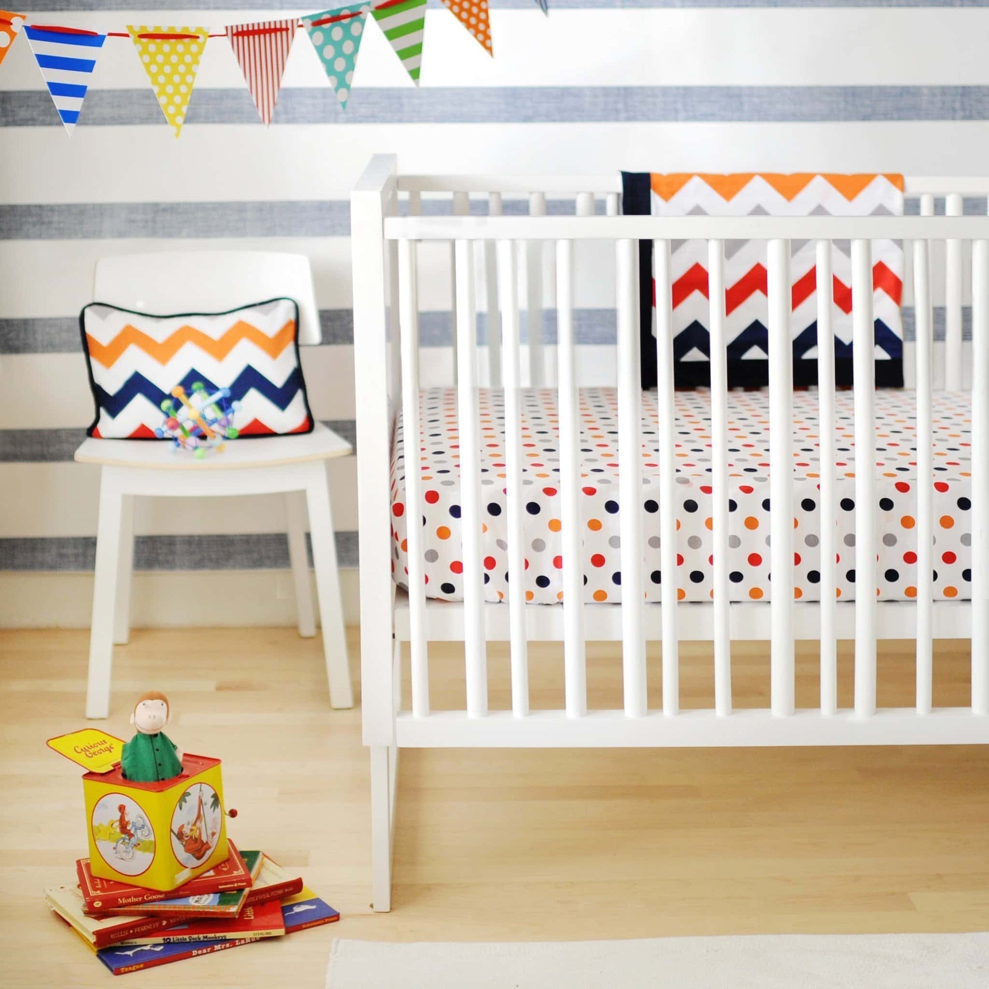 Crib Sheet Chevron Zig Zag Baby In Rugby Crib Baby Bedding Set