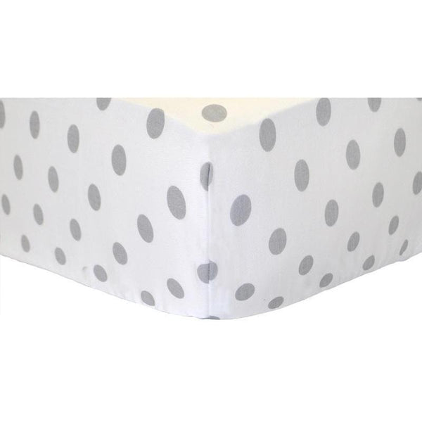 Crib Sheet Gray Polka Dot Jack And Jill Boutique