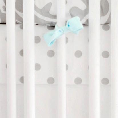 Crib Sheet Gray Polka Dot Jack And Jill Boutique