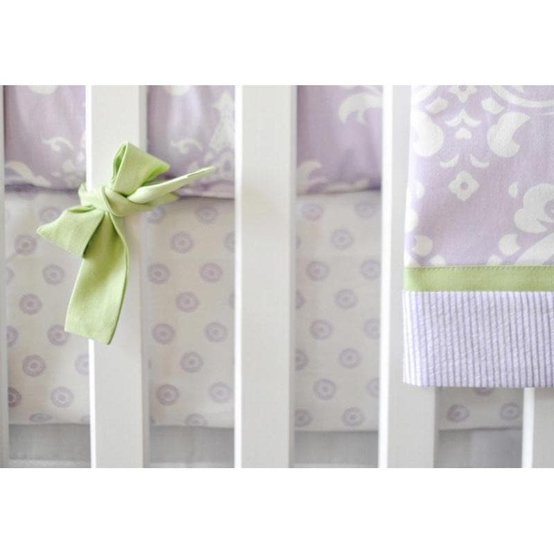 Crib Sheet Lavender Damask Sweet Violet Crib Baby Bedding Set