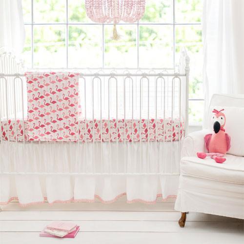 flamingo crib bedding set