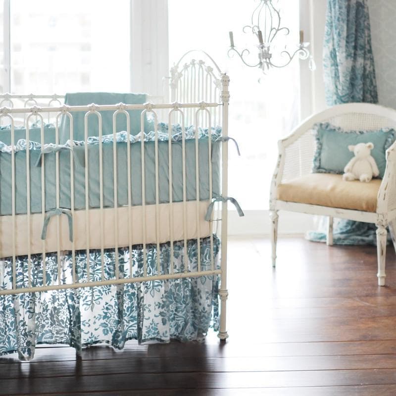 teal crib bedding