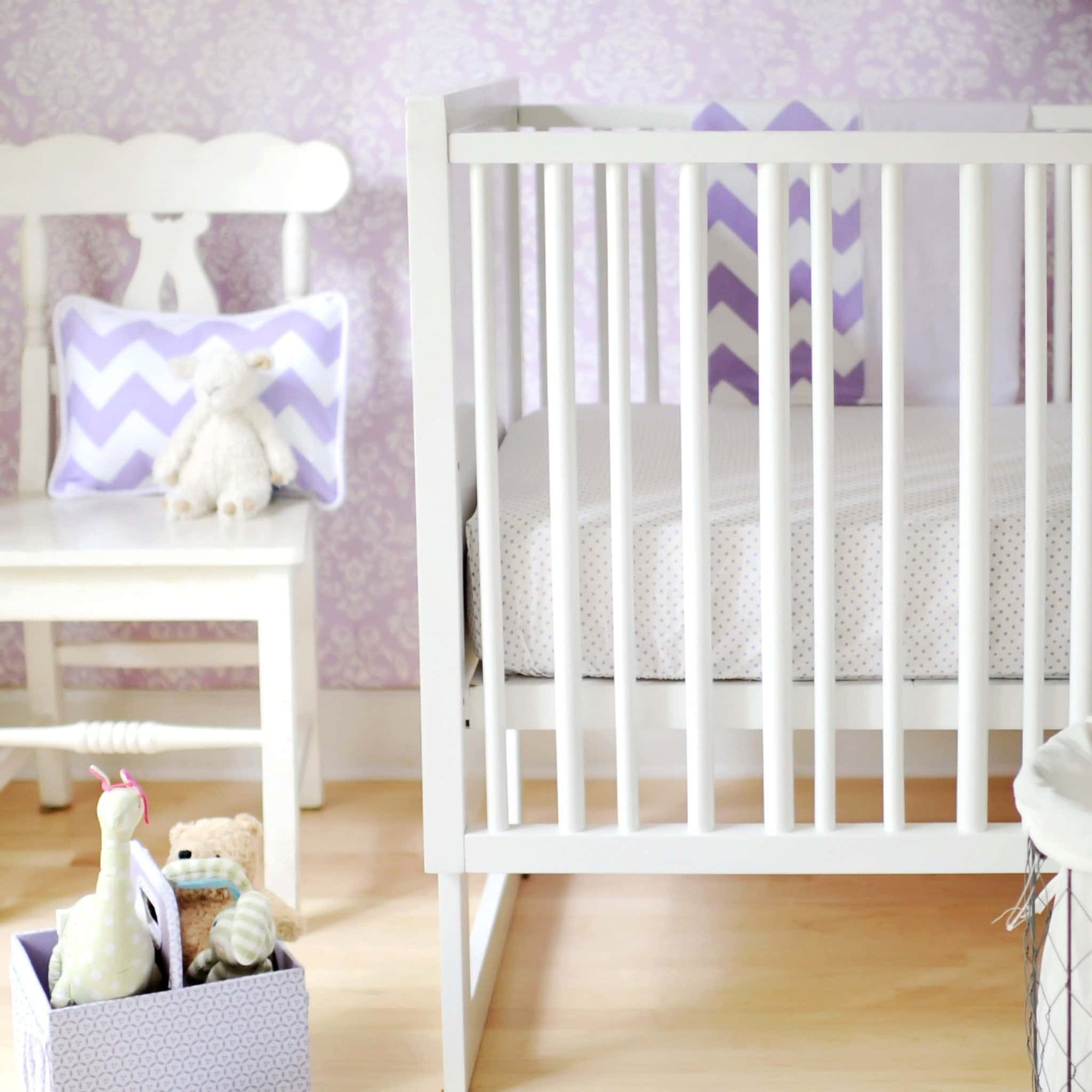 lavender crib bedding