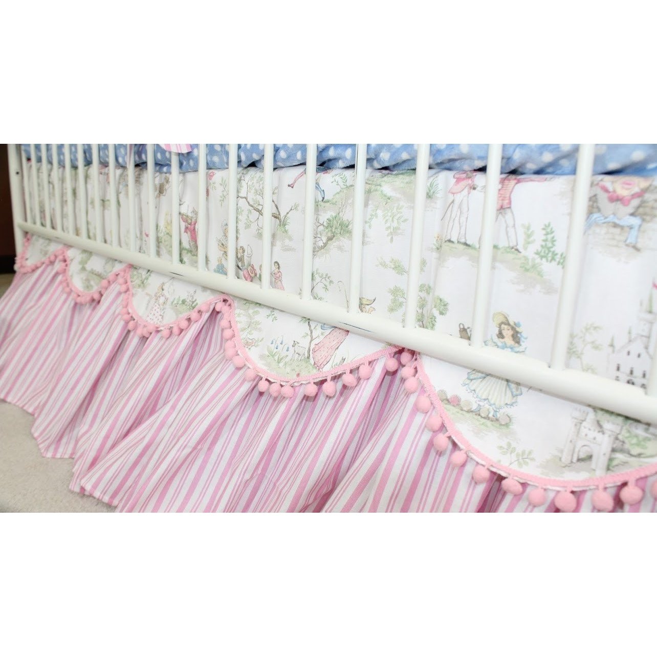 Crib Skirt Cow Jumped Over The Moon Baby Bedding Jack And Jill