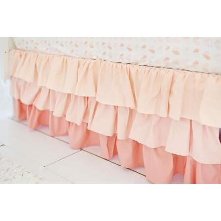 peach crib skirt