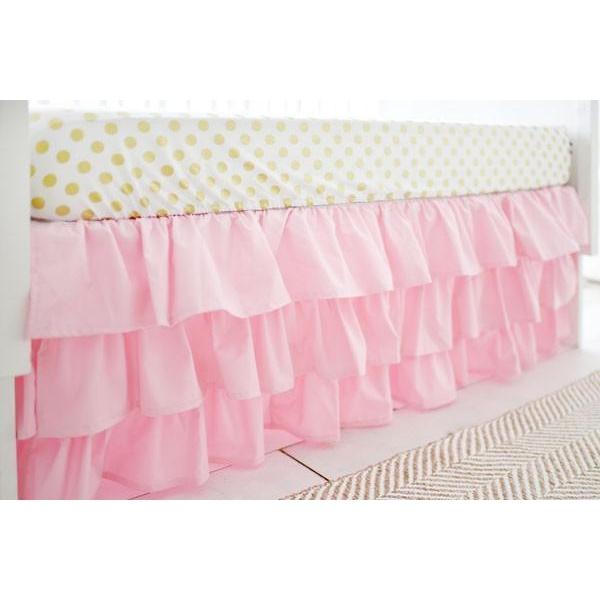 Crib Skirt Pink Ruffled Caden Lane Sale Compare Jack And Jill