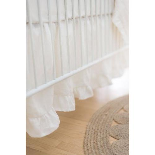 linen crib skirt