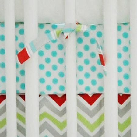 Fitted Crib Sheet Aqua Polka Dots Jack And Jill Boutique