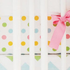 black and white polka dot crib sheet