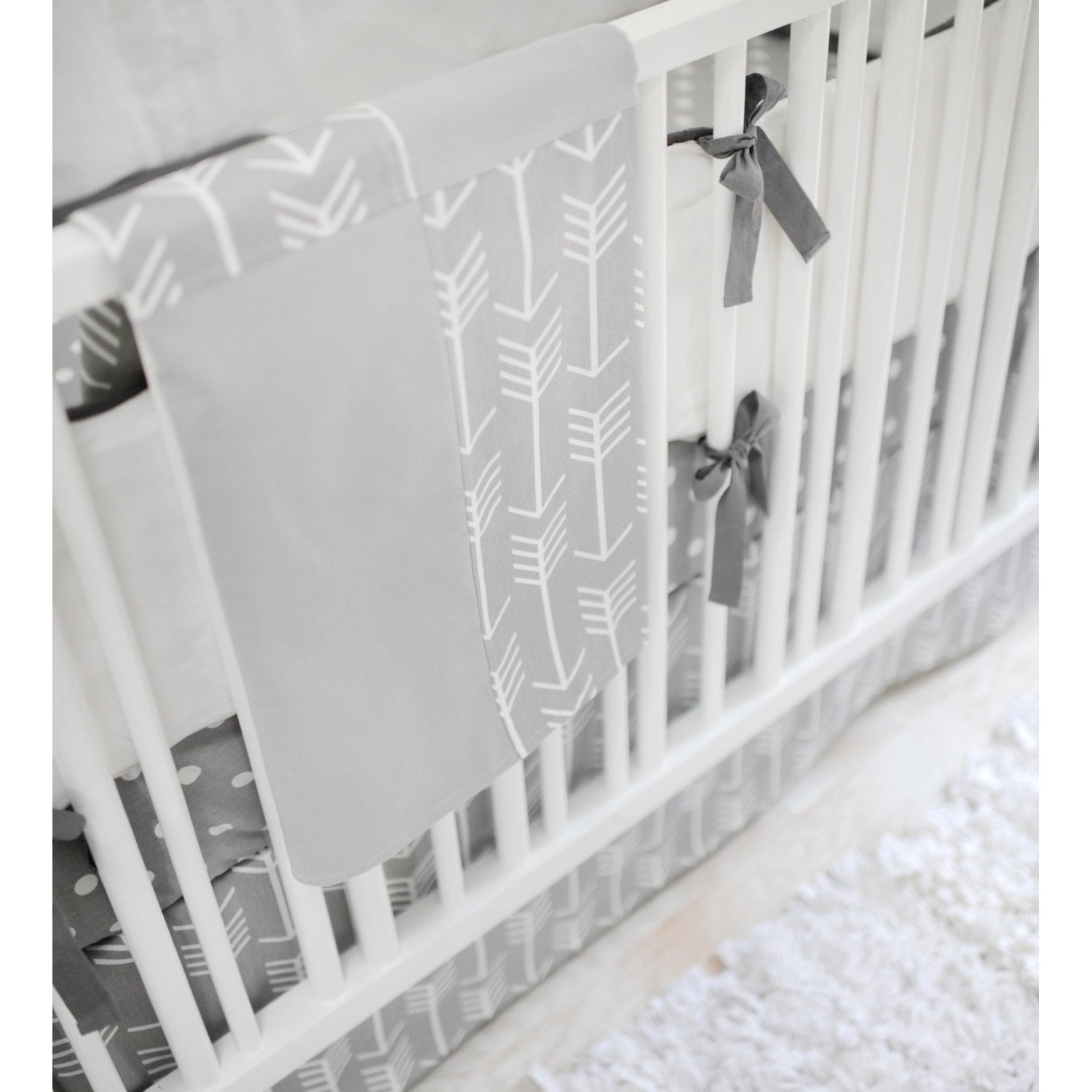 Gray Arrow Wanderlust In Gray Baby Bedding Set Jack And Jill