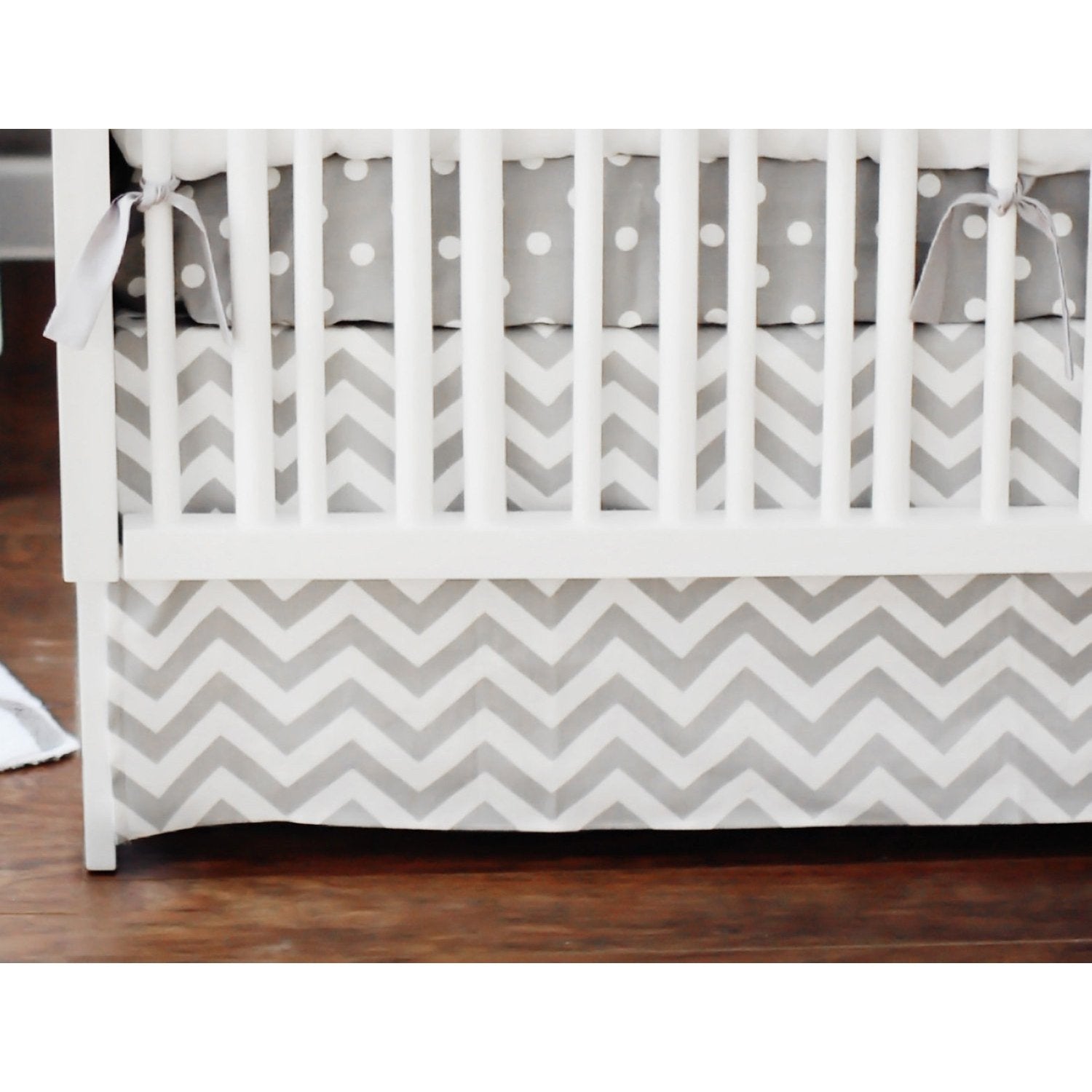 gray chevron baby bedding