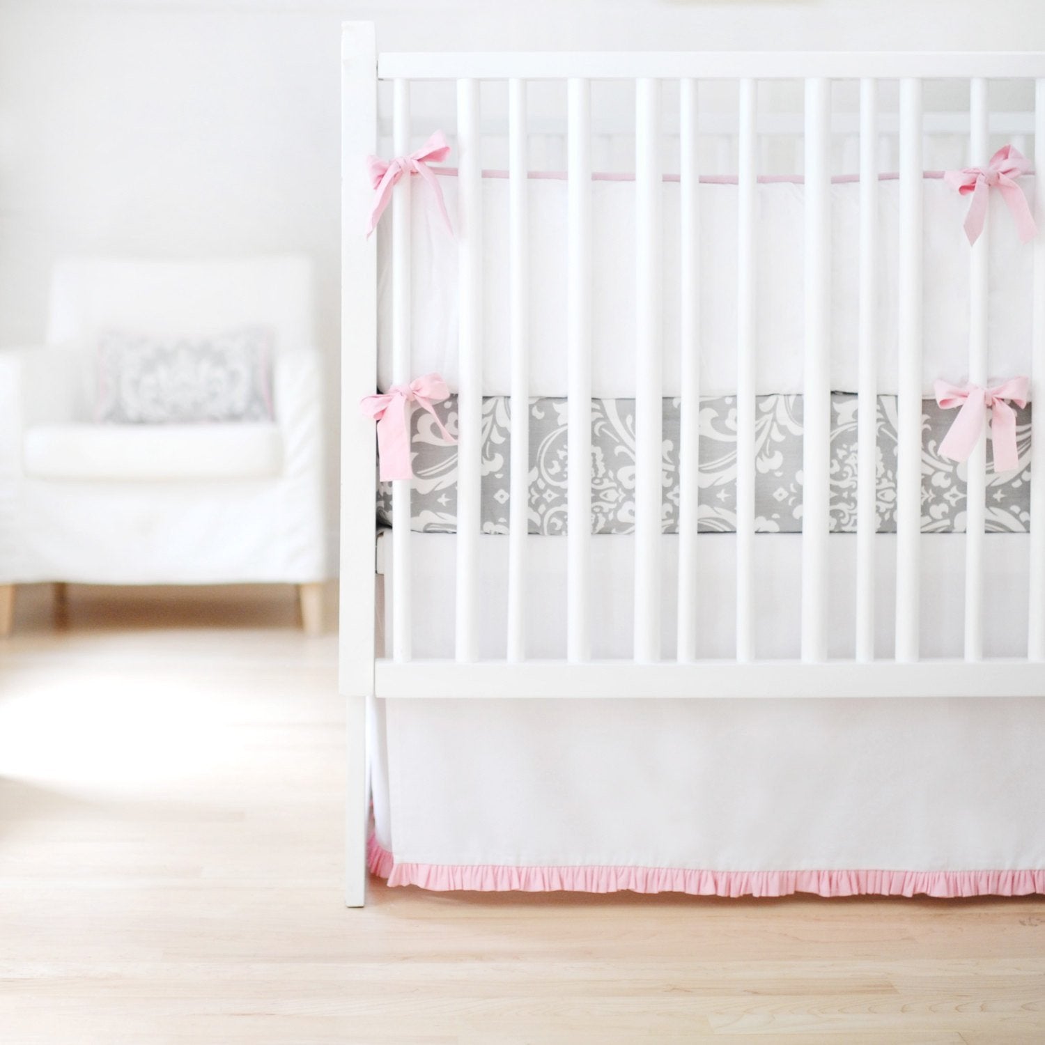 damask crib bedding sets