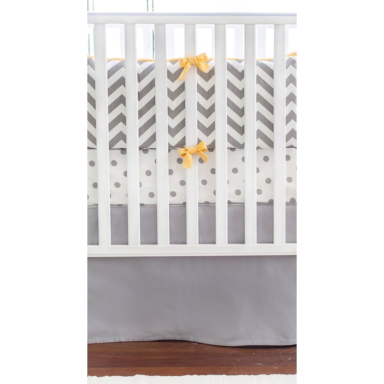 Gray Yellow Chevron Crib Baby Bedding Set Jack And Jill Boutique