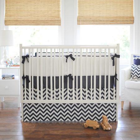 Navy Chevron Baby Bedding Set Jack And Jill Boutique