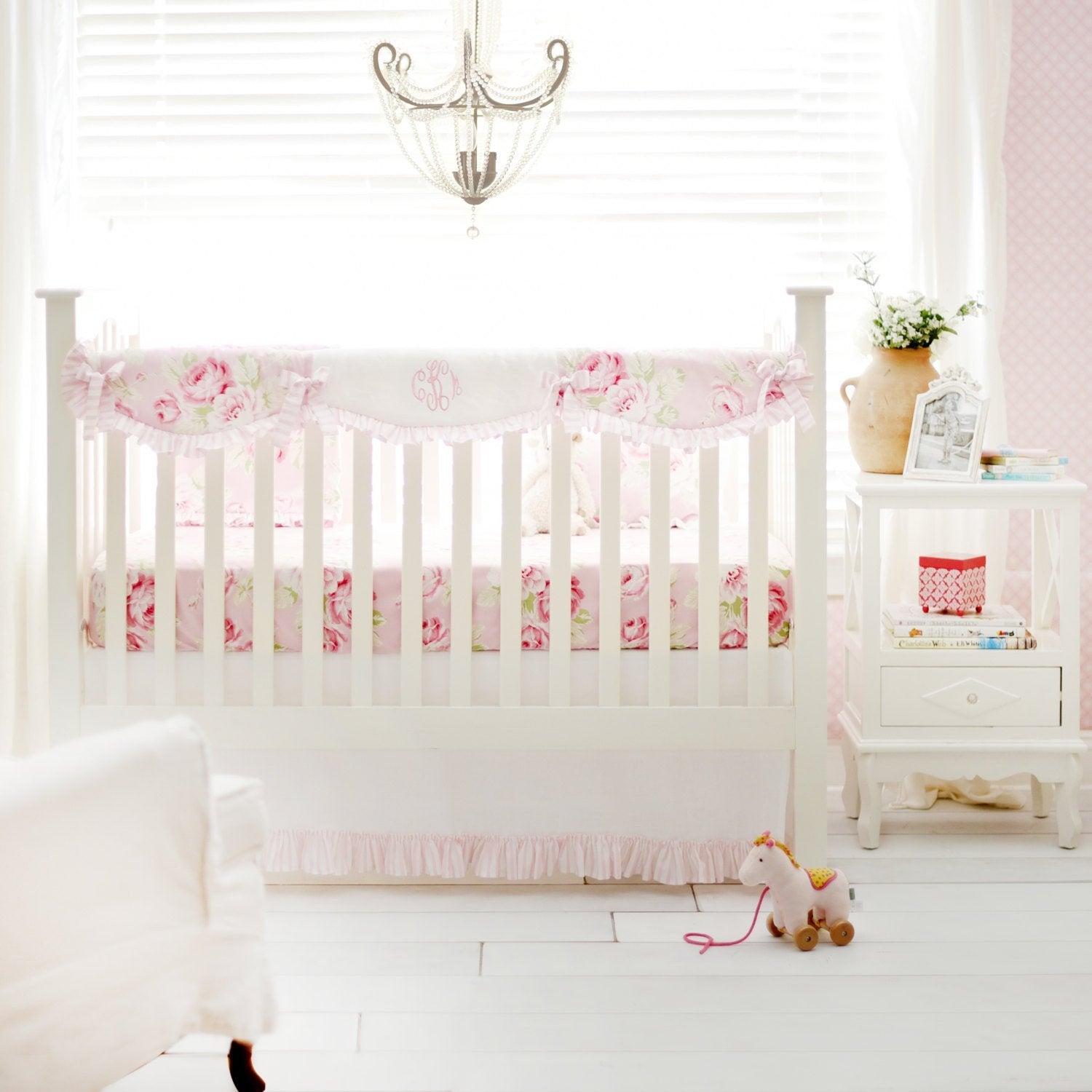 floral cot bedding set