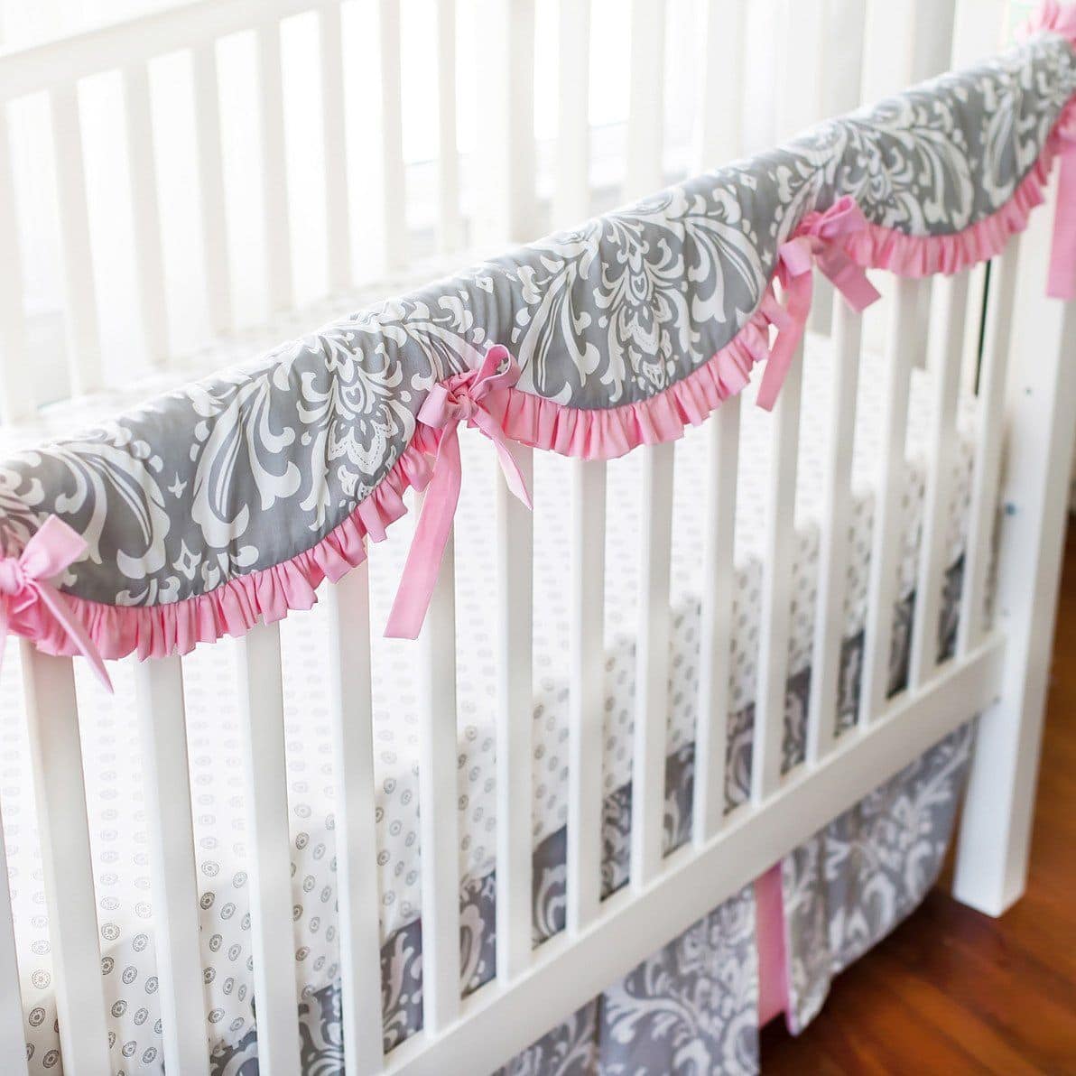 Pink Gray Stella Gray Baby Bedding Set Jack And Jill Boutique