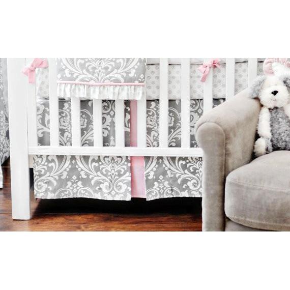 Pink Gray Stella Gray Baby Bedding Set Jack And Jill Boutique