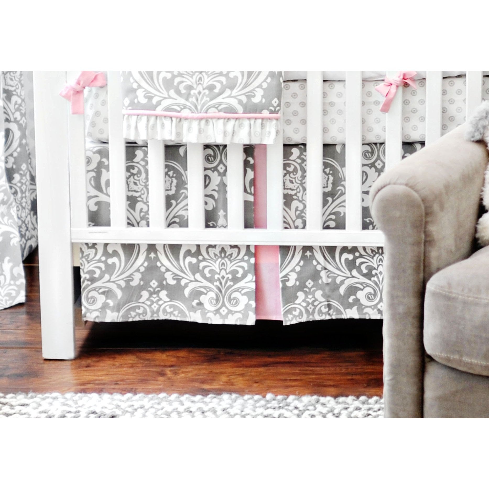 Pink Gray Stella Gray Baby Bedding Set Jack And Jill Boutique