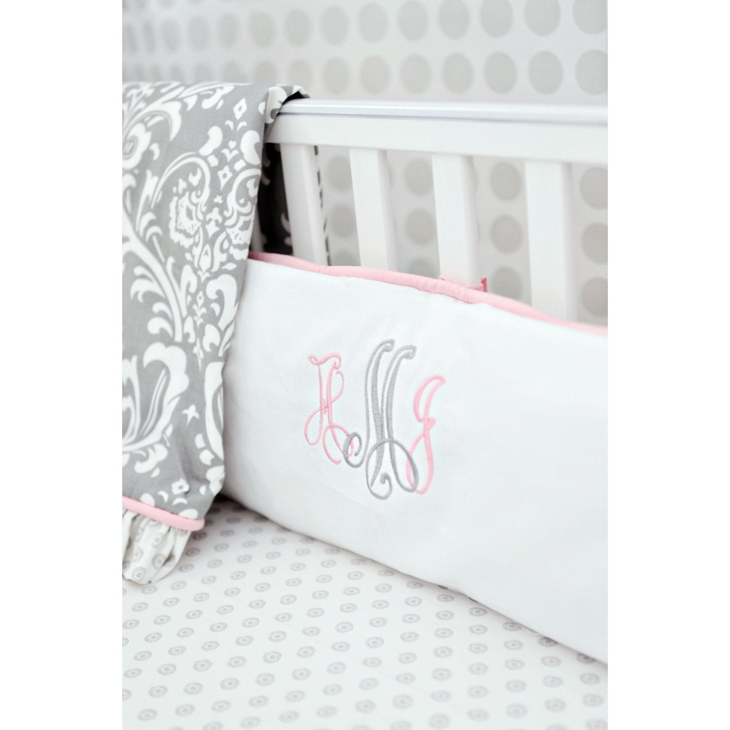 Pink Gray Stella Gray Baby Bedding Set Jack And Jill Boutique