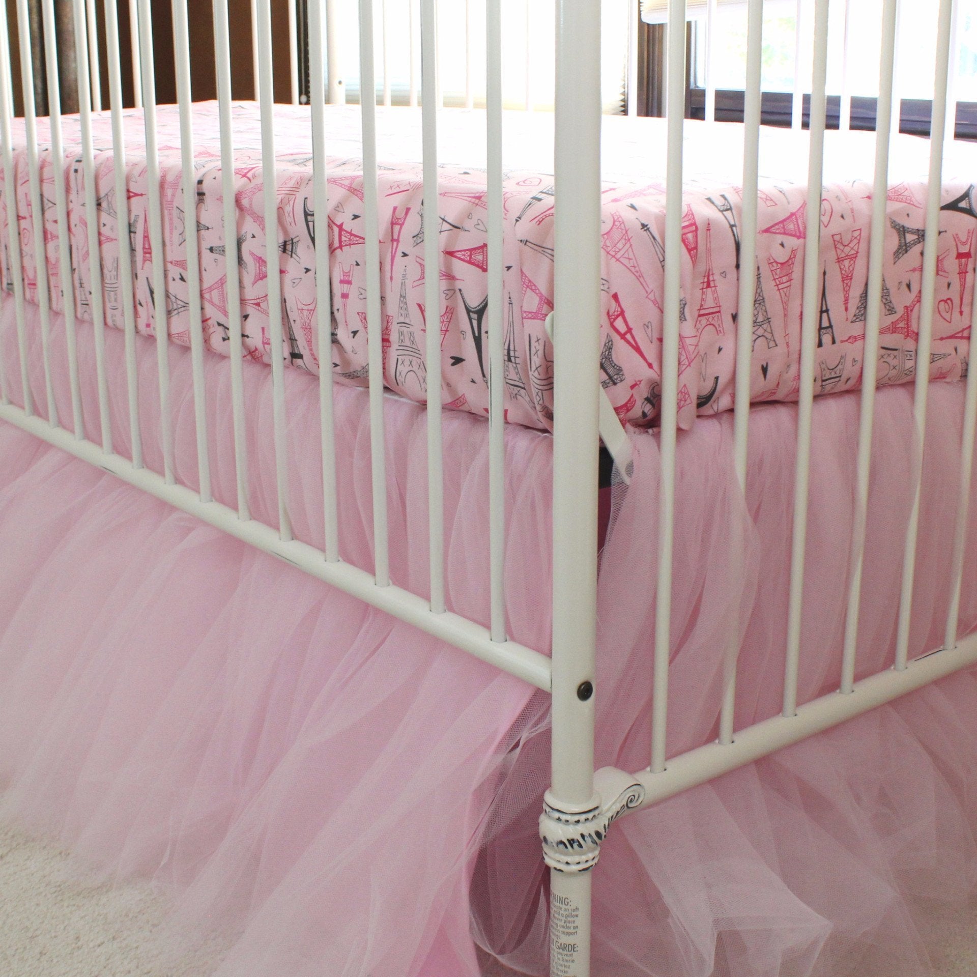 Pink Tulle Gathered Skirt Paris Baby Bedding Jack And Jill