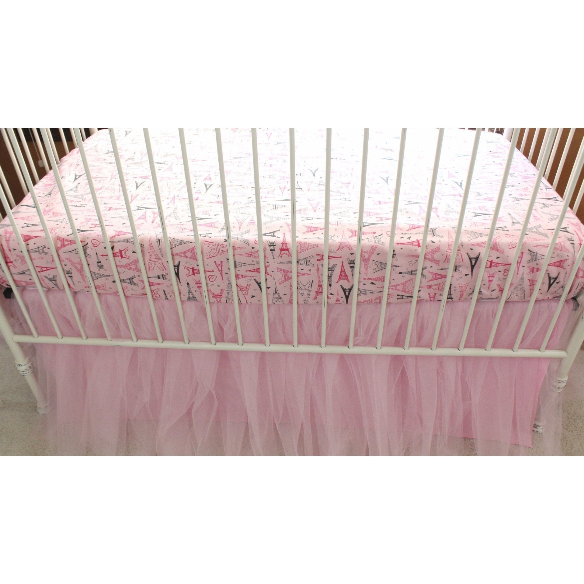 Pink Tulle Gathered Skirt Paris Baby Bedding Jack And Jill