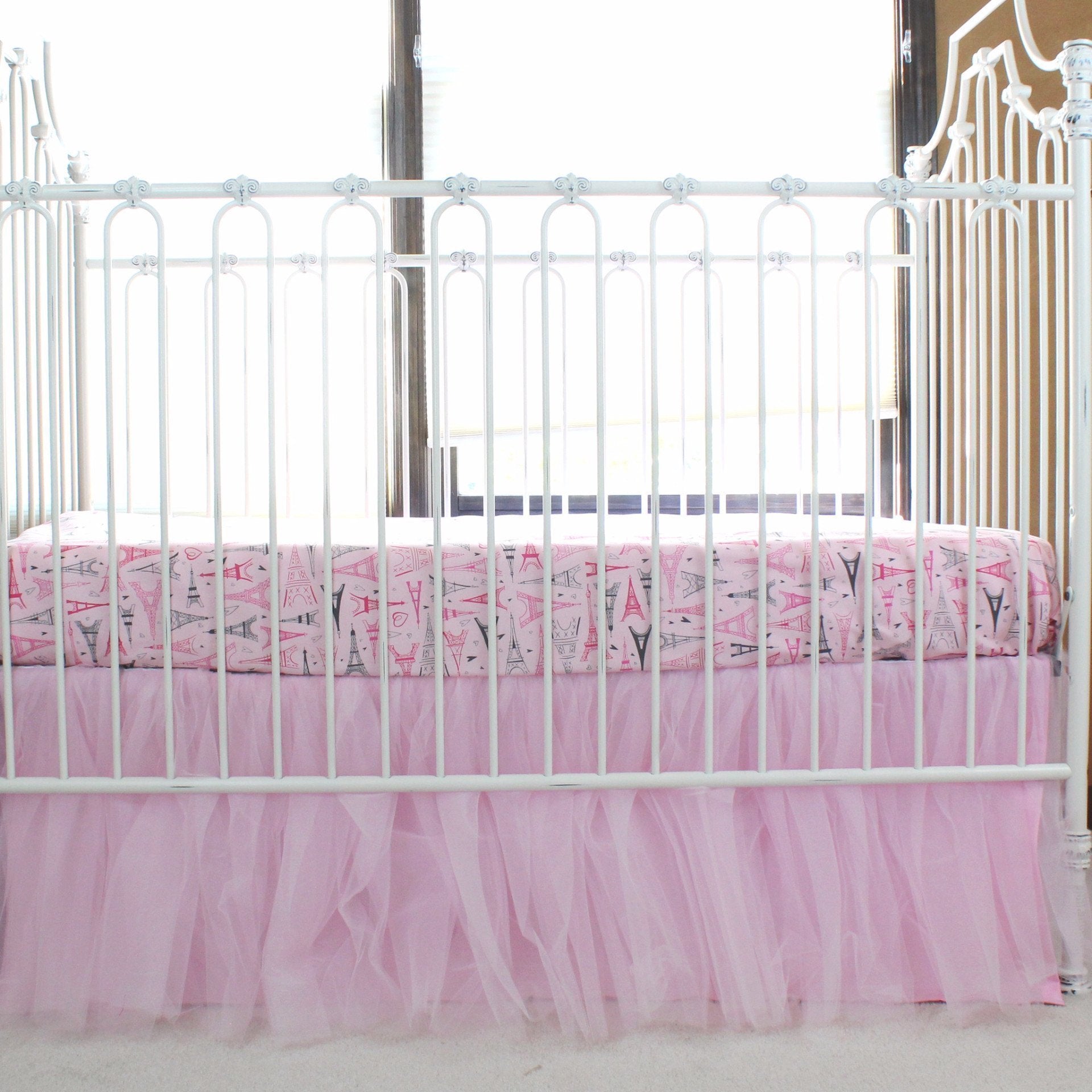 Pink Tulle Gathered Skirt Paris Baby Bedding Jack And Jill