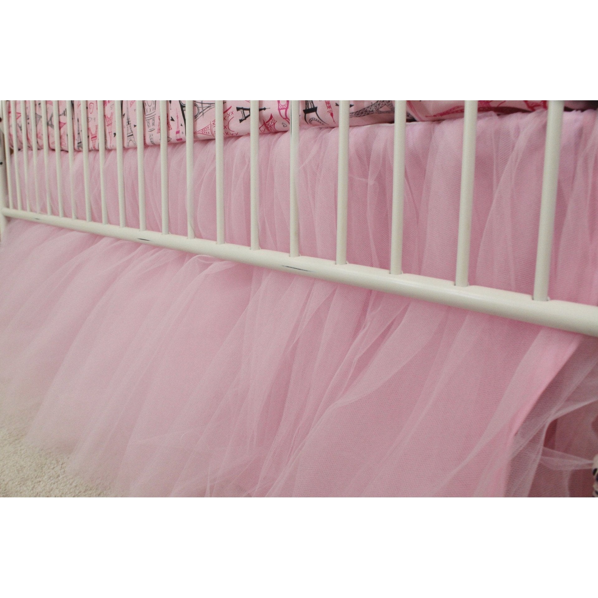 Pink Tulle Gathered Skirt Paris Baby Bedding Jack And Jill