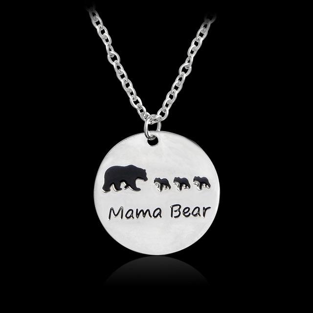 mama bear necklace with cubs