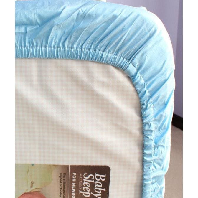 Royal Duke Natural Hypoallergenic Blue Fitted Crib Sheet 100