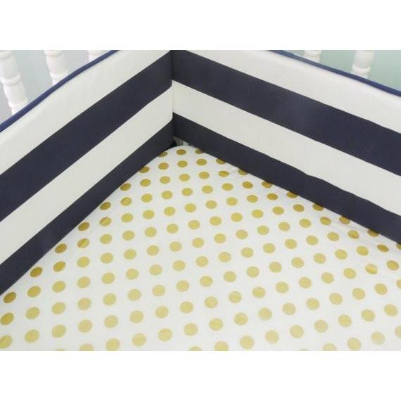 Ruffled Skirt Baby Bedding Navy Blue Aqua Crib Bedding Jack