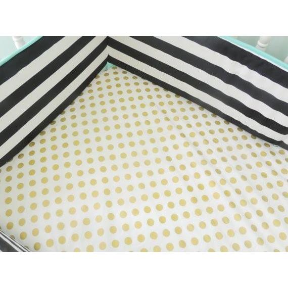 Striped Bumper Baby Bedding Black White Crib Bedding Set Jack