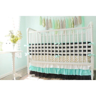 Striped Bumper Baby Bedding | Black, White Crib Bedding ...