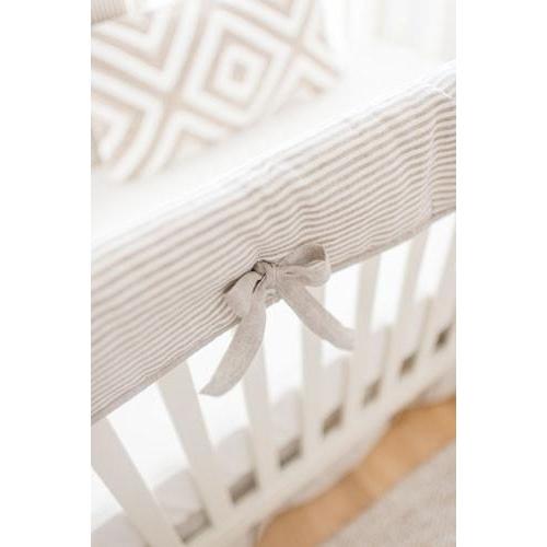 Washed Linen In Ecru Stripe Baby Bedding Set Jack And Jill Boutique