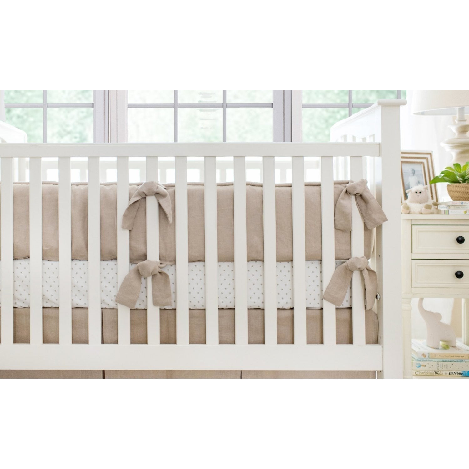 Washed Linen In Flax Baby Bedding Set Jack And Jill Boutique