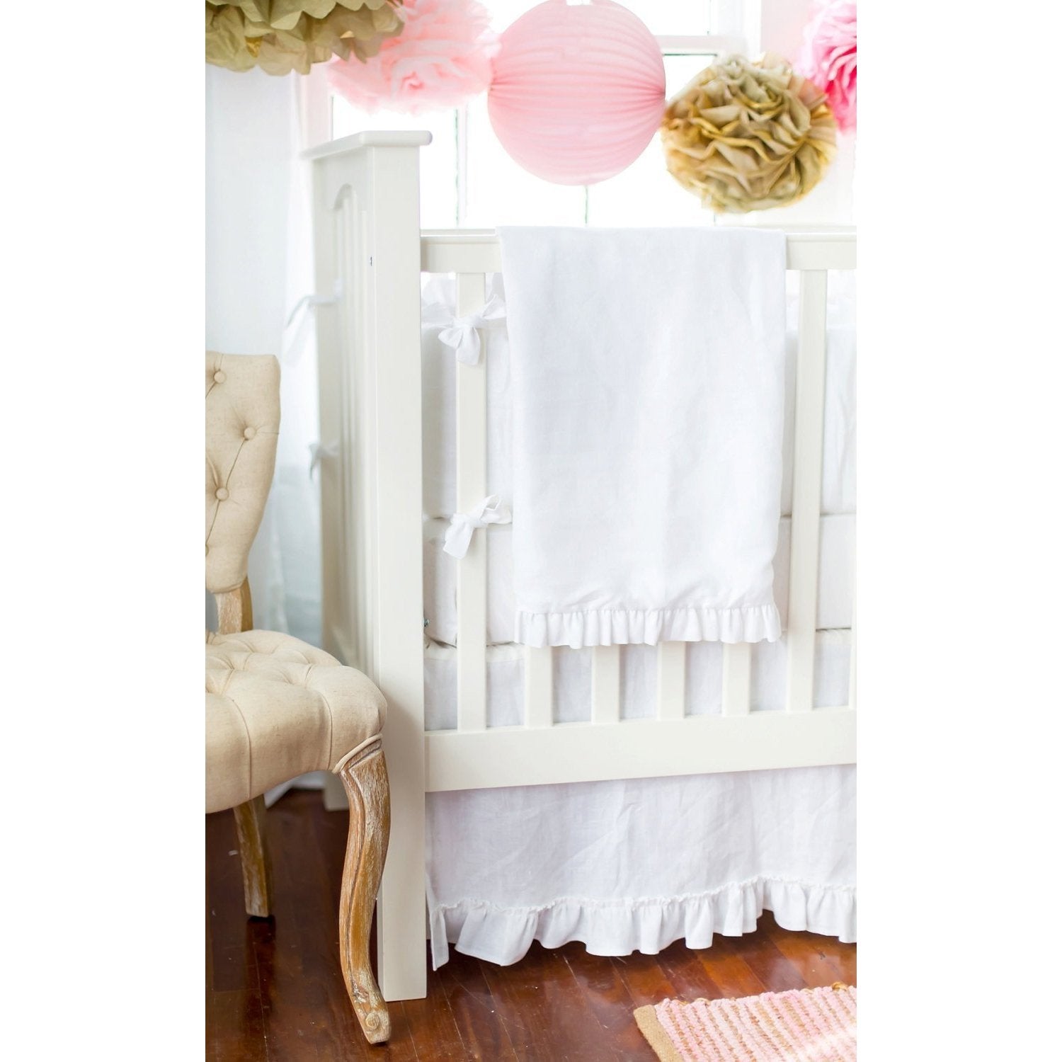 White Linen Madison Avenue Baby Bedding Set Jack And Jill Boutique