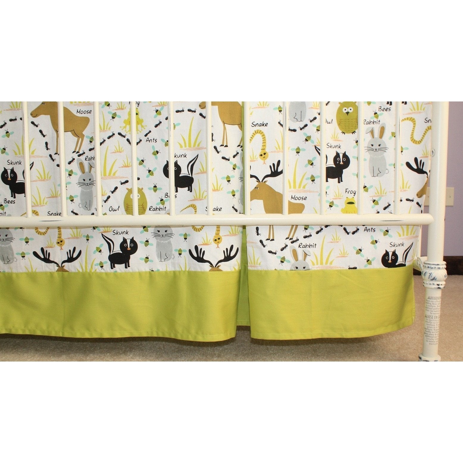 Woodland Animals Crib Bedding | Animal Print Baby Bedding ...