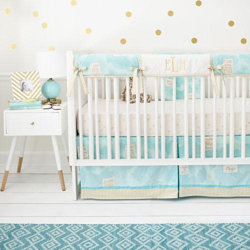 teal crib bedding