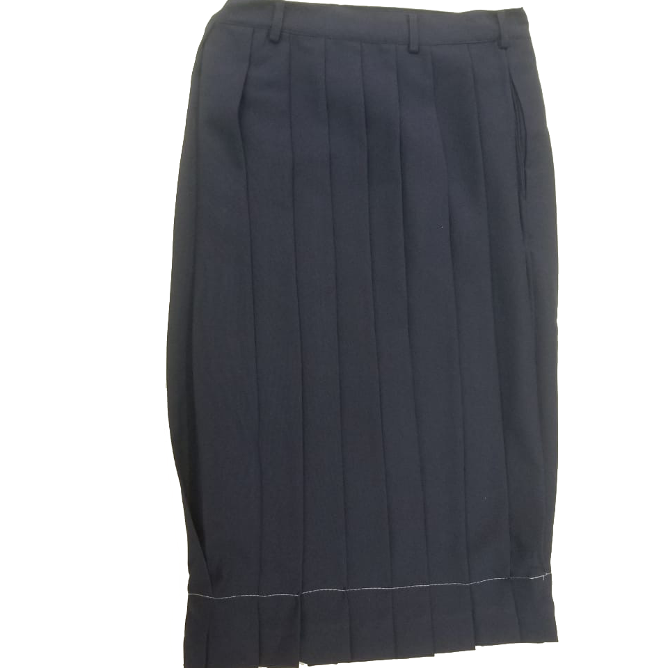 Navy Blue Secondary School Pleated Skirt