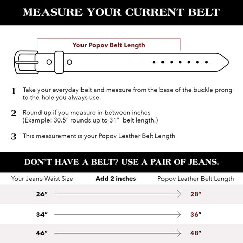 How to measure your belt length