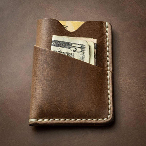 Leather Card Holder - Natural