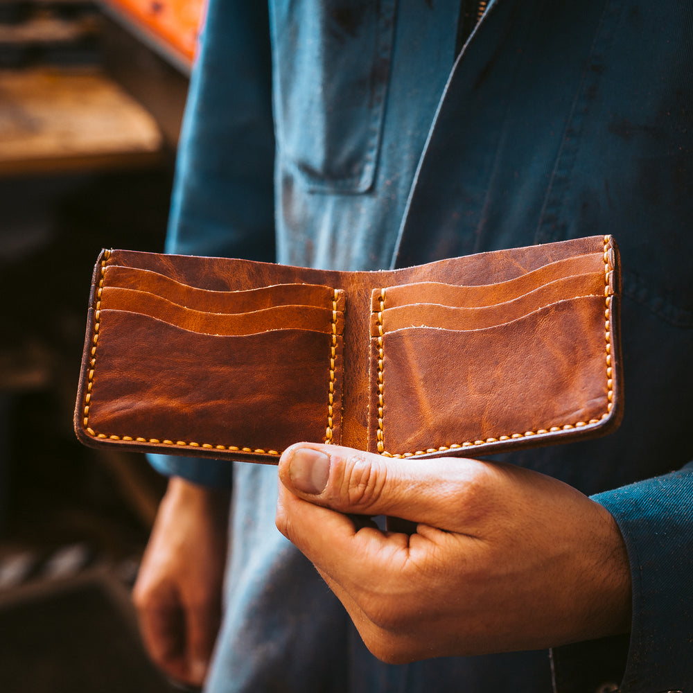 Natural Leather Card Holder: Slim, Durable & Perfect for Travel - Popov  Leather®