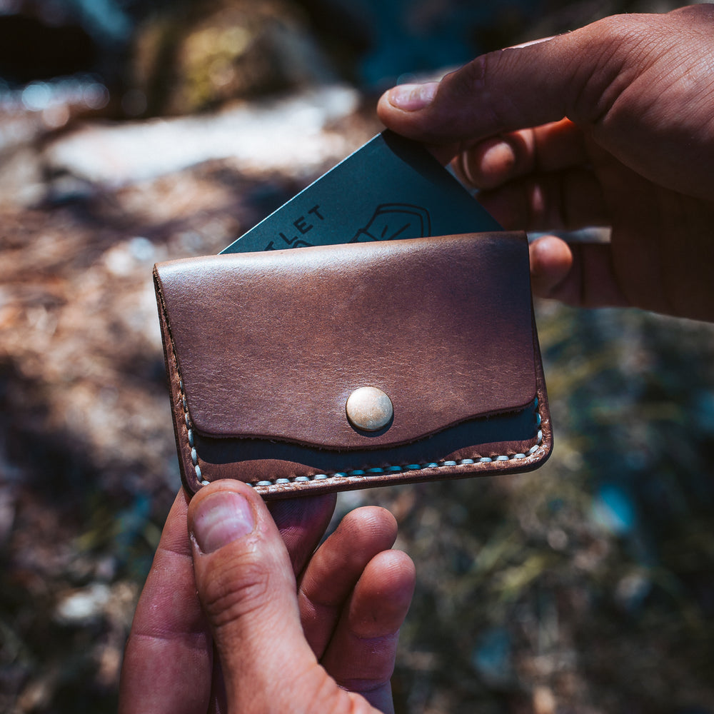 Natural Leather Card Holder: Slim, Durable & Perfect for Travel - Popov  Leather®