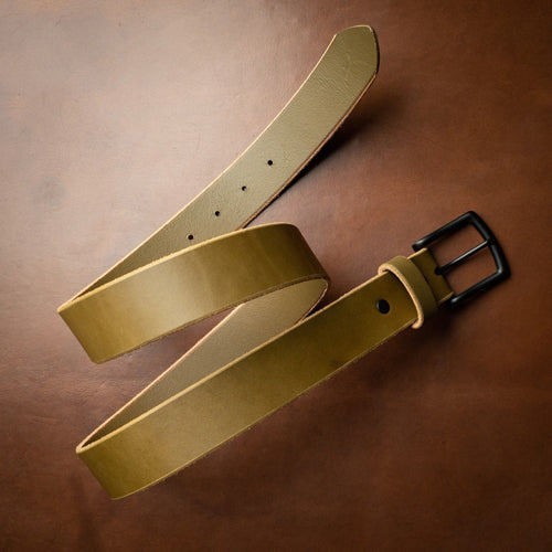 Olive Leather Belt