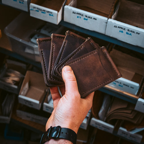 Boardroom Leather money clip Wallet with Card Holder Slots