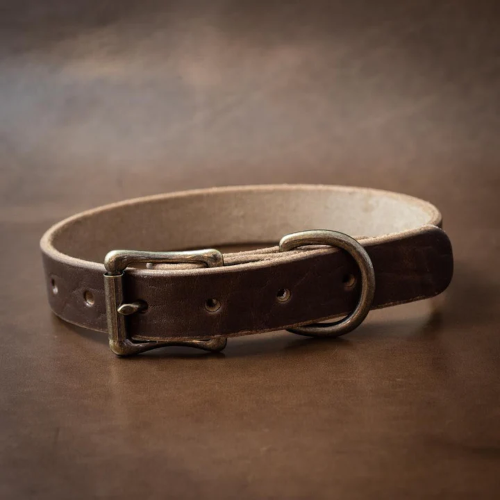 heritage brown dog collar