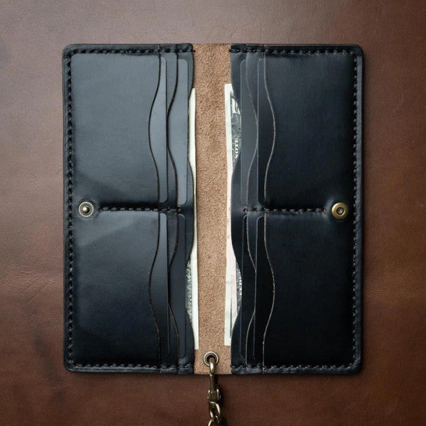 long leather wallet